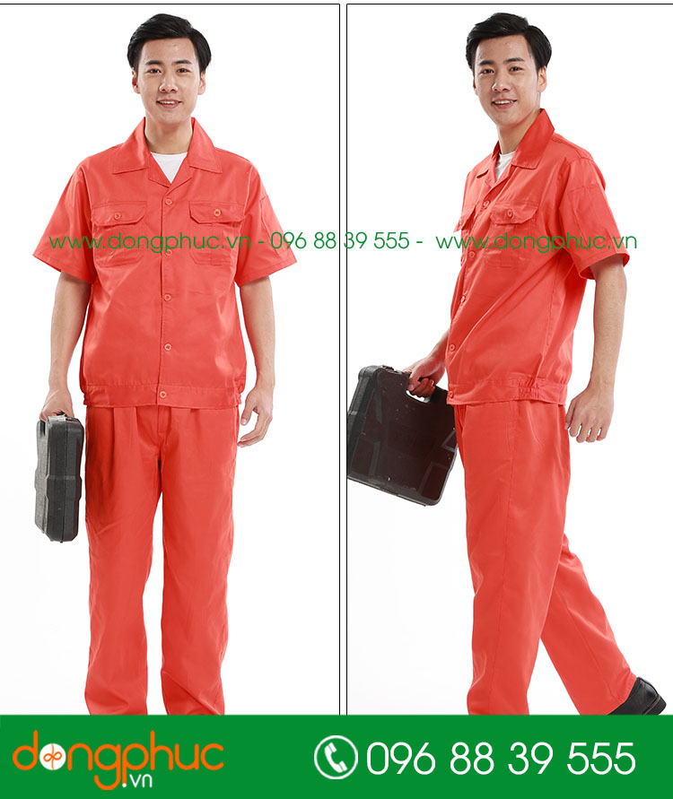 Mẫu bảo hộ màu đỏ cộc tay